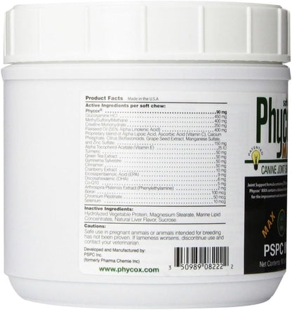 PSCH Phycox Max 90 Count Canine Soft Chews