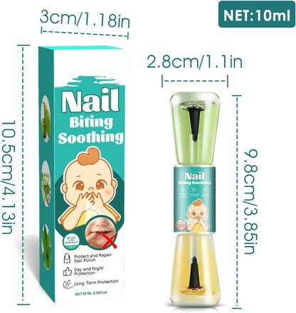 Nail Biting Polish, Nail Biter Stopper Polish, Safety & Effective Solution, Gentle and Bitter Taste, Ideal for Thumb Sucking, Deterring, Fingernail Care, Protector, No Bite, 10 ml