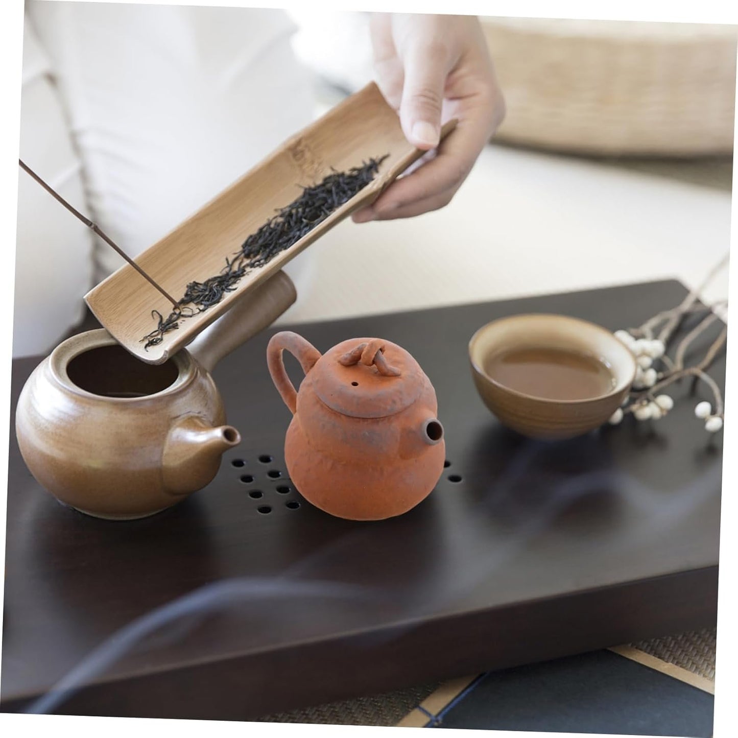 LABRIMP Vintage Teapot Style Tea Pot Restaurant Tea Pots Gourd Water Cup Gourd Cup Brown Stoneware