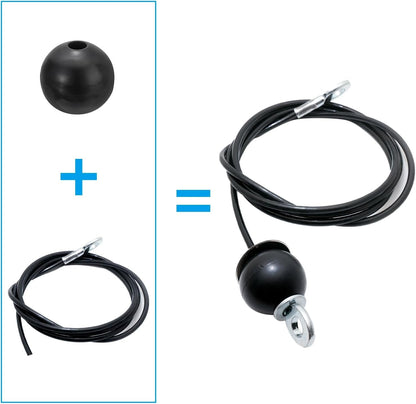 PATIKIL Cable Ball Stopper, 6pcs Gym Machine Accessories for Cable Fitness Equipment Nylon Wire Rope Port Joint Replacement Parts for Home Gym Machine,Black
