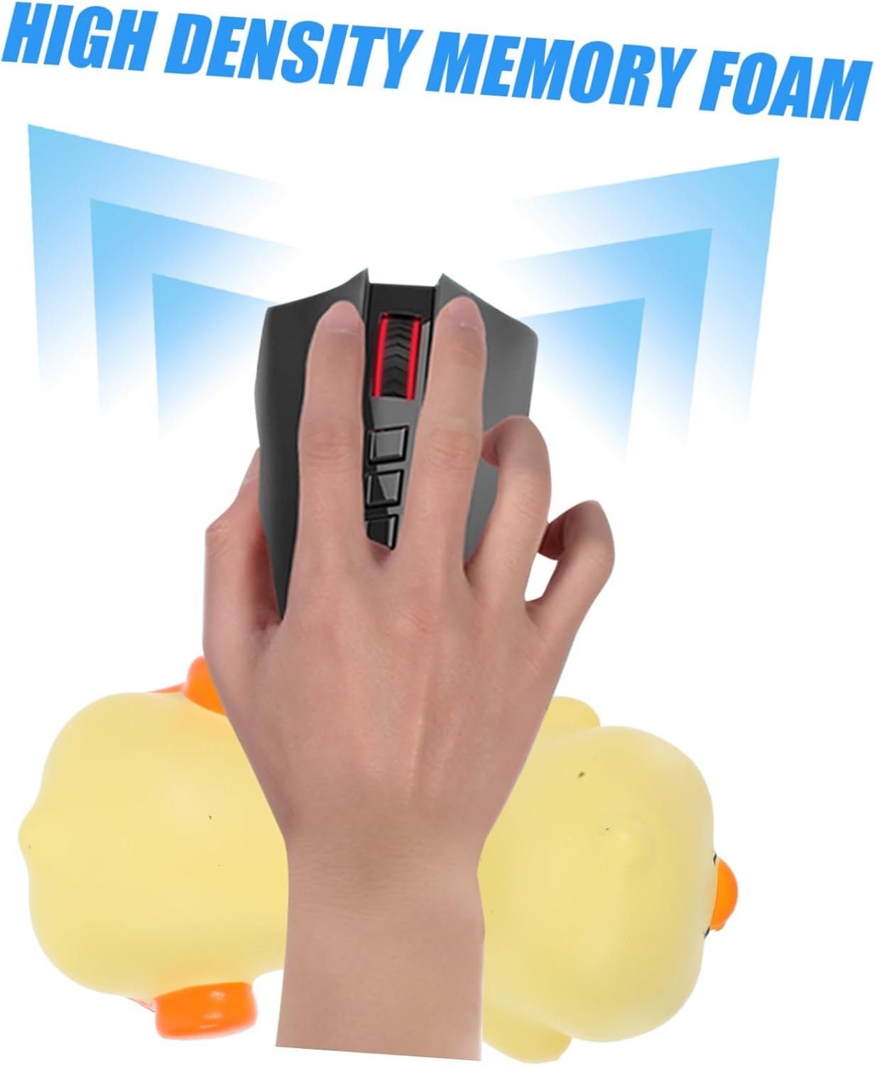 FUNNETOYU Ergonomic Wrist Rest Mouse Pad with Non Slip Base Memory Cushion for Office Home Use Multi Functional Hand Support for Enhanced Comfort Work Efficiency