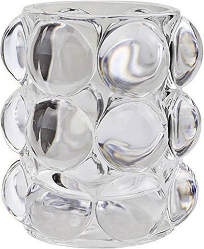 Pen Pencil Container Multi-Purpose Bubble Design Glassware Comb Makeup Brush Holder Office Desk Accessories Storage Cosmetic Tools Organizer Cup (Clear)