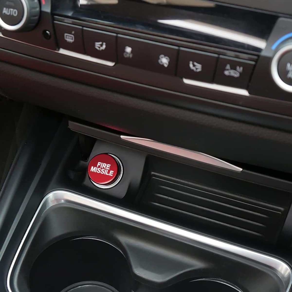 Cigarette Lighter Plug Cover for Car, Dustproof Waterproof Cigarette Lighter Plug, Universal for Most Vehicles, Cars, Boat, RV with 12 Volt Power Source (Red-FIRE Missile)