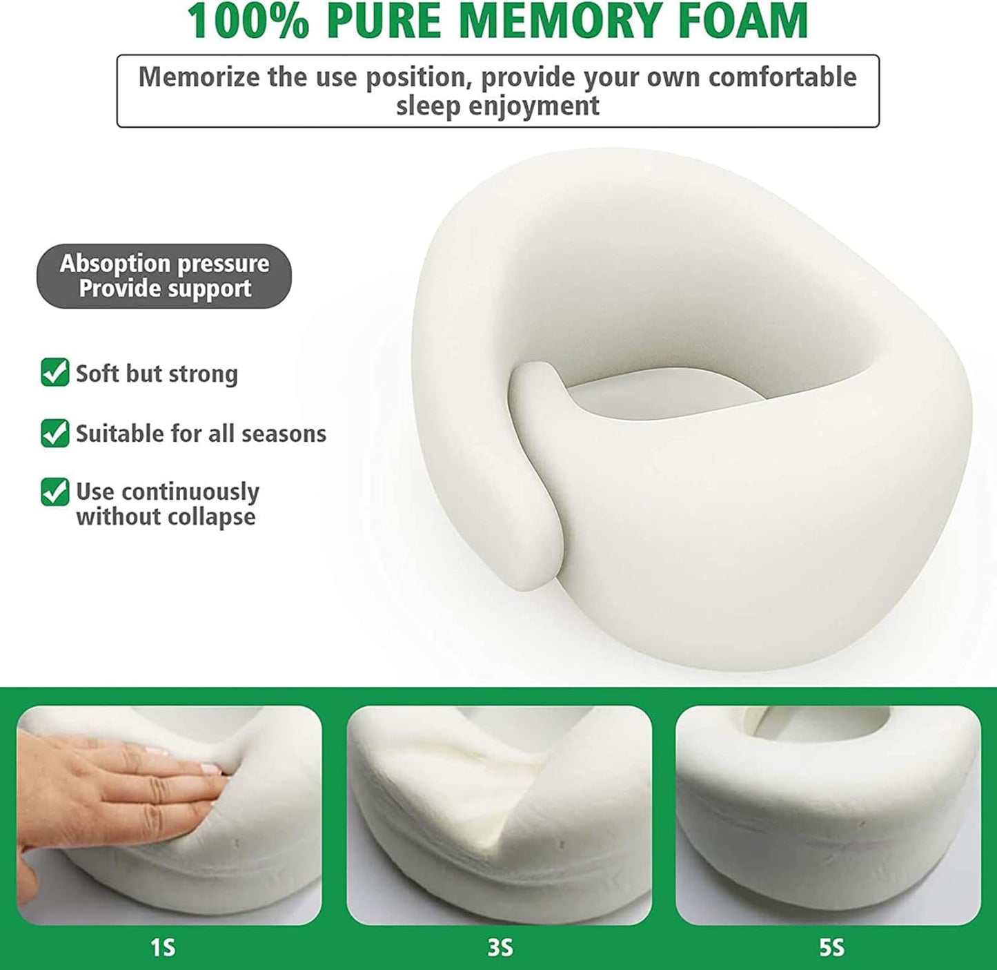 Chin Supporting Travel Pillow- Keeps The Head from Falling Forward - Comfortably Supports The Head, Neck and Chin in Any Sitting Position, Portable U Pillows for Cars, Airplane, Office. Adult Size