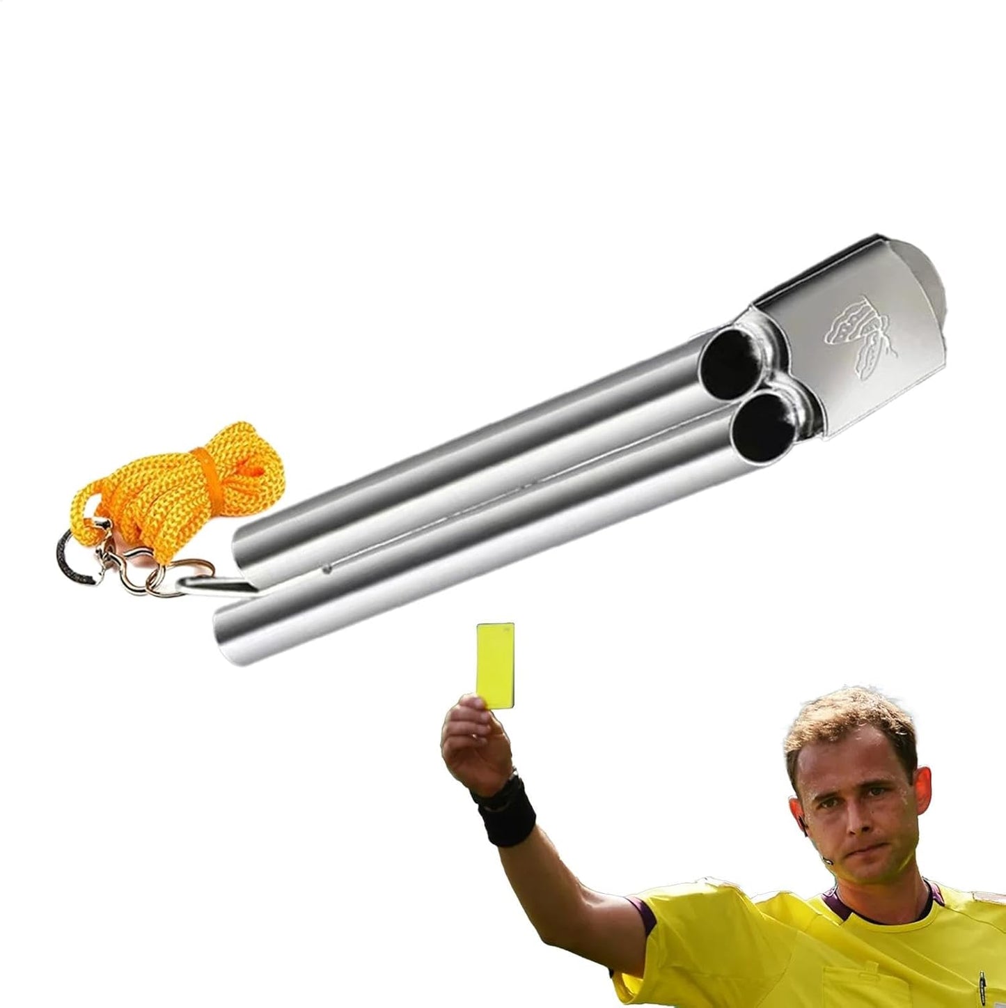 Loud Double Tube Whistle, Lifeguard Safety Whistle, 3.9x0.78in Survival Tool, High-Volume Sound for Outdoor Camping, Hiking, Hunting, Boating, Essential Safety Supply