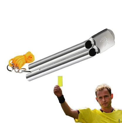 Loud Double Tube Whistle, Lifeguard Safety Whistle, 3.9x0.78in Survival Tool, High-Volume Sound for Outdoor Camping, Hiking, Hunting, Boating, Essential Safety Supply