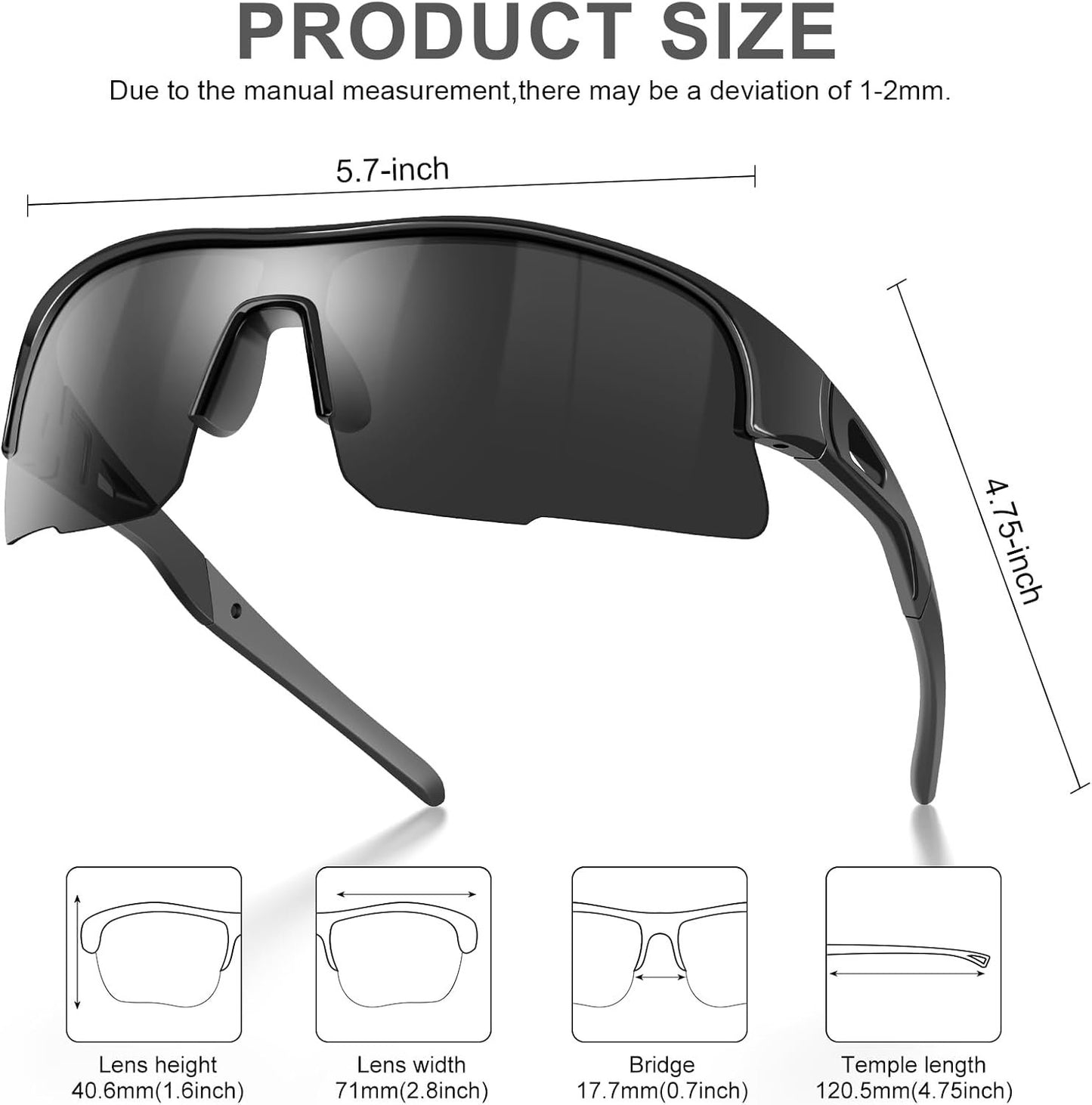 YENPK Safety Glasses for Men Women, ANSI Z87.1 Safety Glasses with UV Protection, Impact Resistant Tinted Safety Sunglasses