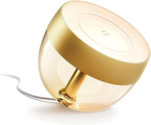 Philips Hue Iris Smart Table Lamp, White and Coloured Light, Bluetooth, 8.2 W, Gold