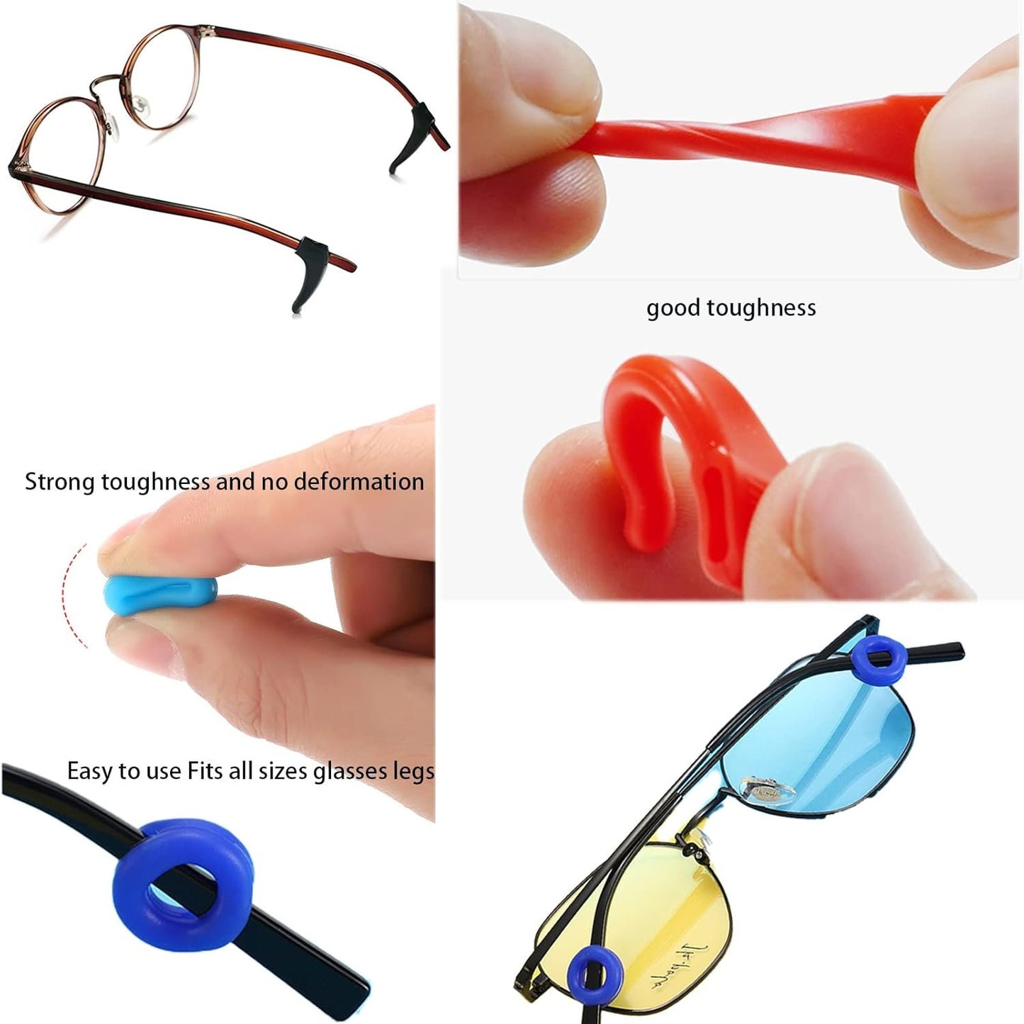 Safety Glasses Side Shields,Eye Protection Flexible Anti Slip on Clear Side Shield,Fits Most Glasses Eyeglasses Frames