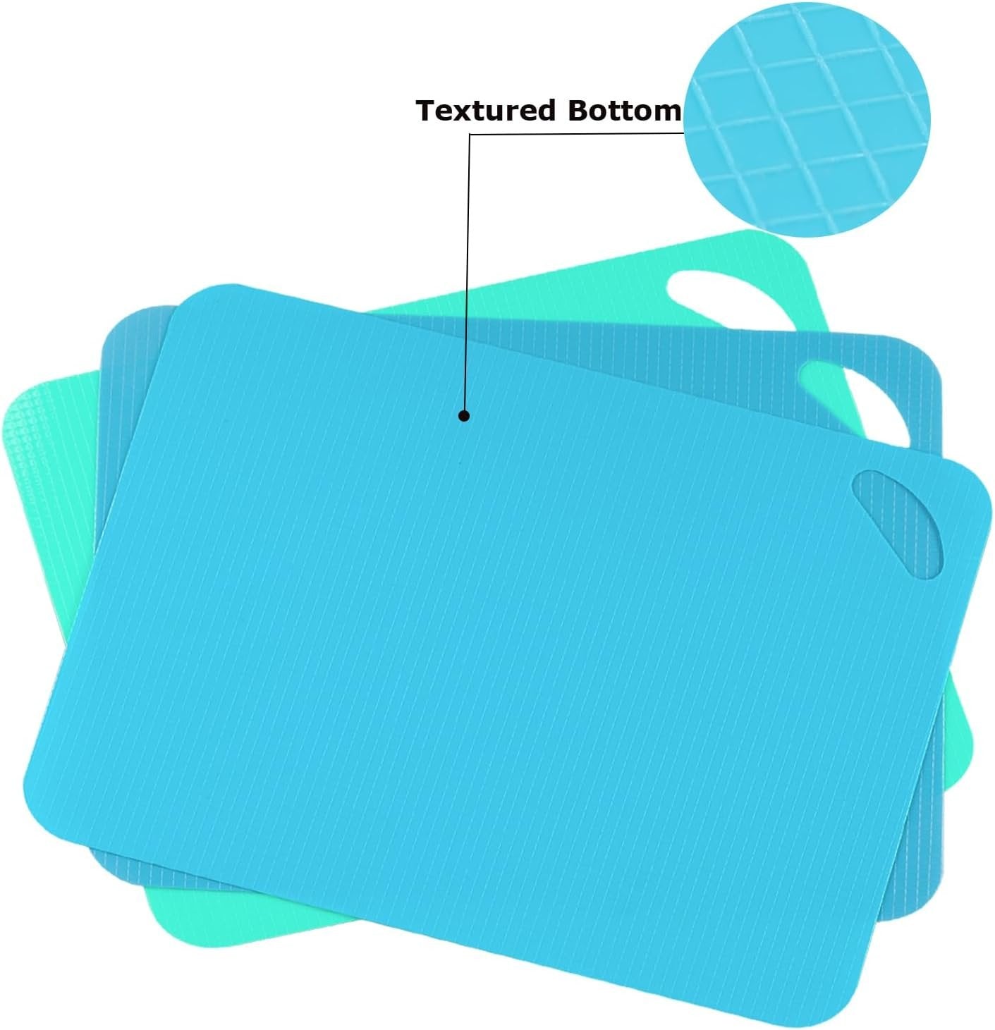 Plastic Flexible Cutting Mats for Kitchen, 3pcs Color Coded Chopping Board Set, Cutting Board Sheet for Kitchen Cooking, Dishwasher Safe（13x10.6"）
