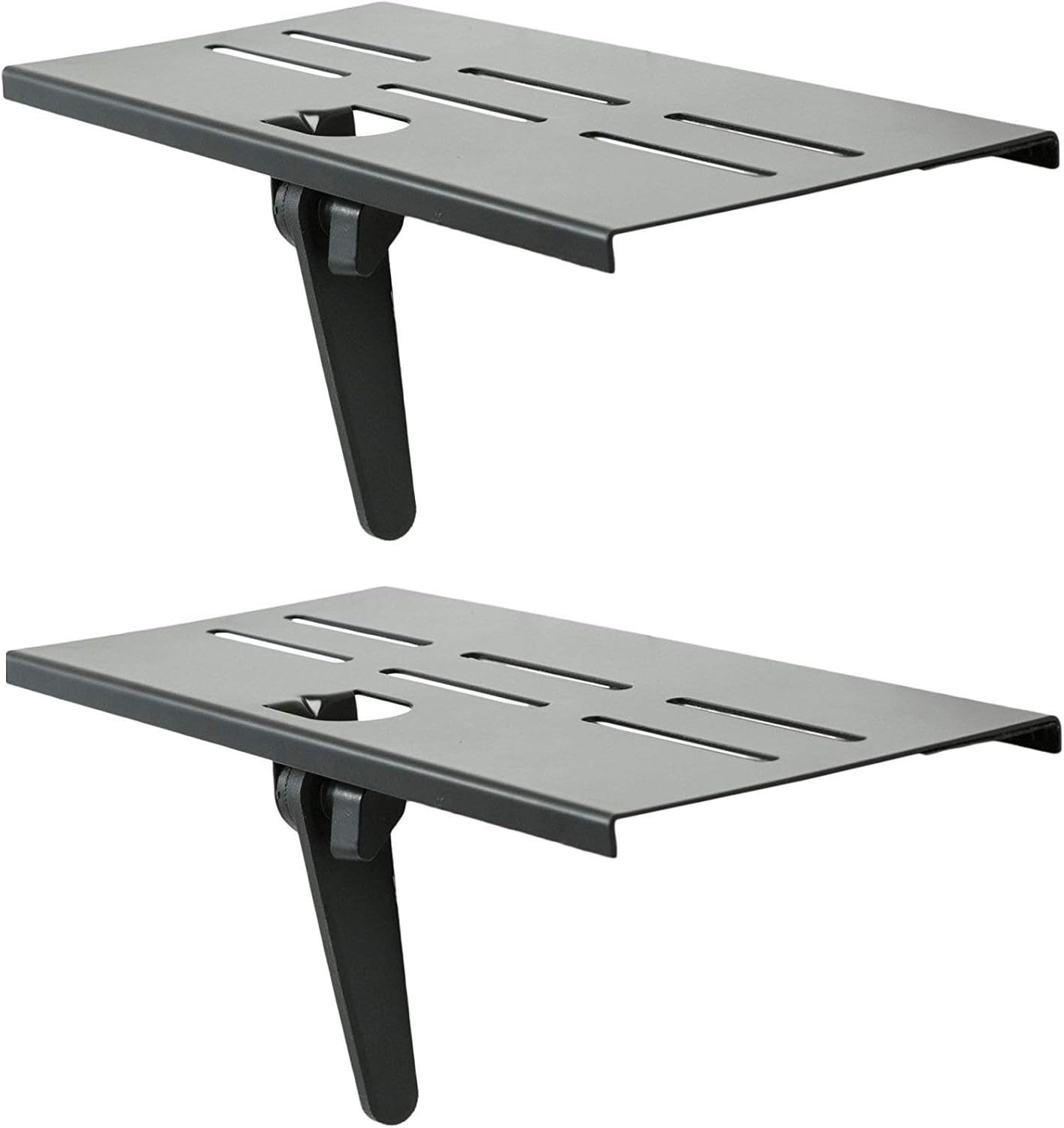 Mount Plus MP-APM-05-01 Top Shelf TV Mounting Bracket 12-inch Wide Platform | Holds Speaker, Streaming Device, Game Console, and More (2 Pack)