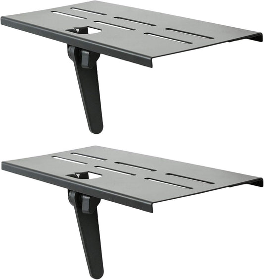 Mount Plus MP-APM-05-01 Top Shelf TV Mounting Bracket 12-inch Wide Platform | Holds Speaker, Streaming Device, Game Console, and More (2 Pack)