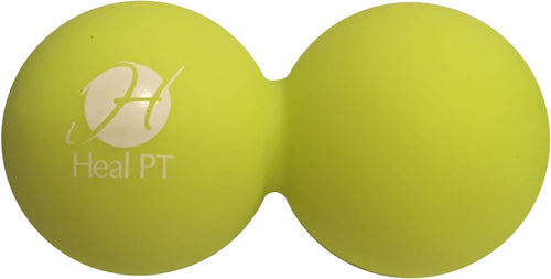 Peanut Massage Roller - Amazing Headache Relief! Silicone Spine Massager/Still Point Inducer -Perfect for Sore Muscles, Myofascial Release and Tension Headache Relief - Double Lacrosse Ball by HealPT