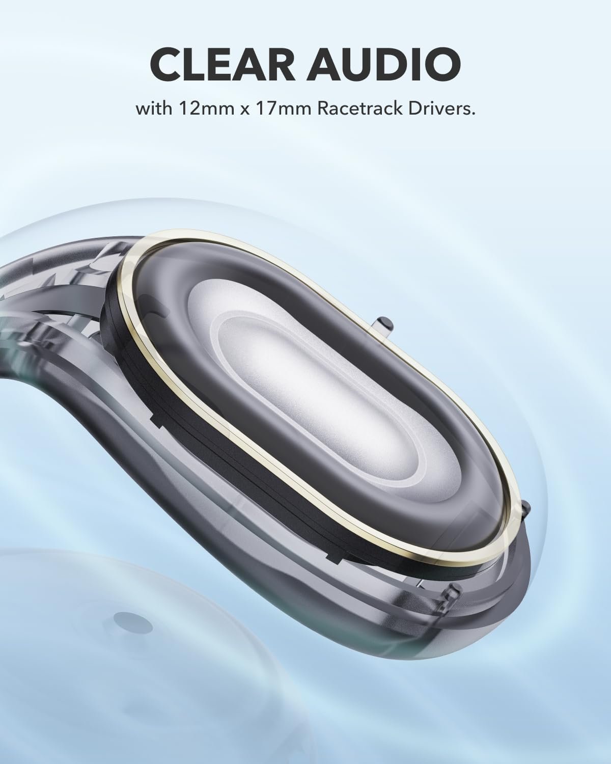 Soundcore C30i by Anker, Open-Ear Earbuds, Clip-On Headphones, Lightweight Comfort, Small-Ear Friendly, Stable Fit, Firm-Shell Design, Attachable Ear Grips, Big Drivers for Clear Audio, 30H Play, IPX4