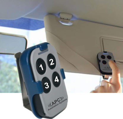 APC Genuine Four Buttons Remote Control with Sun Visor Clip- Colour Grey