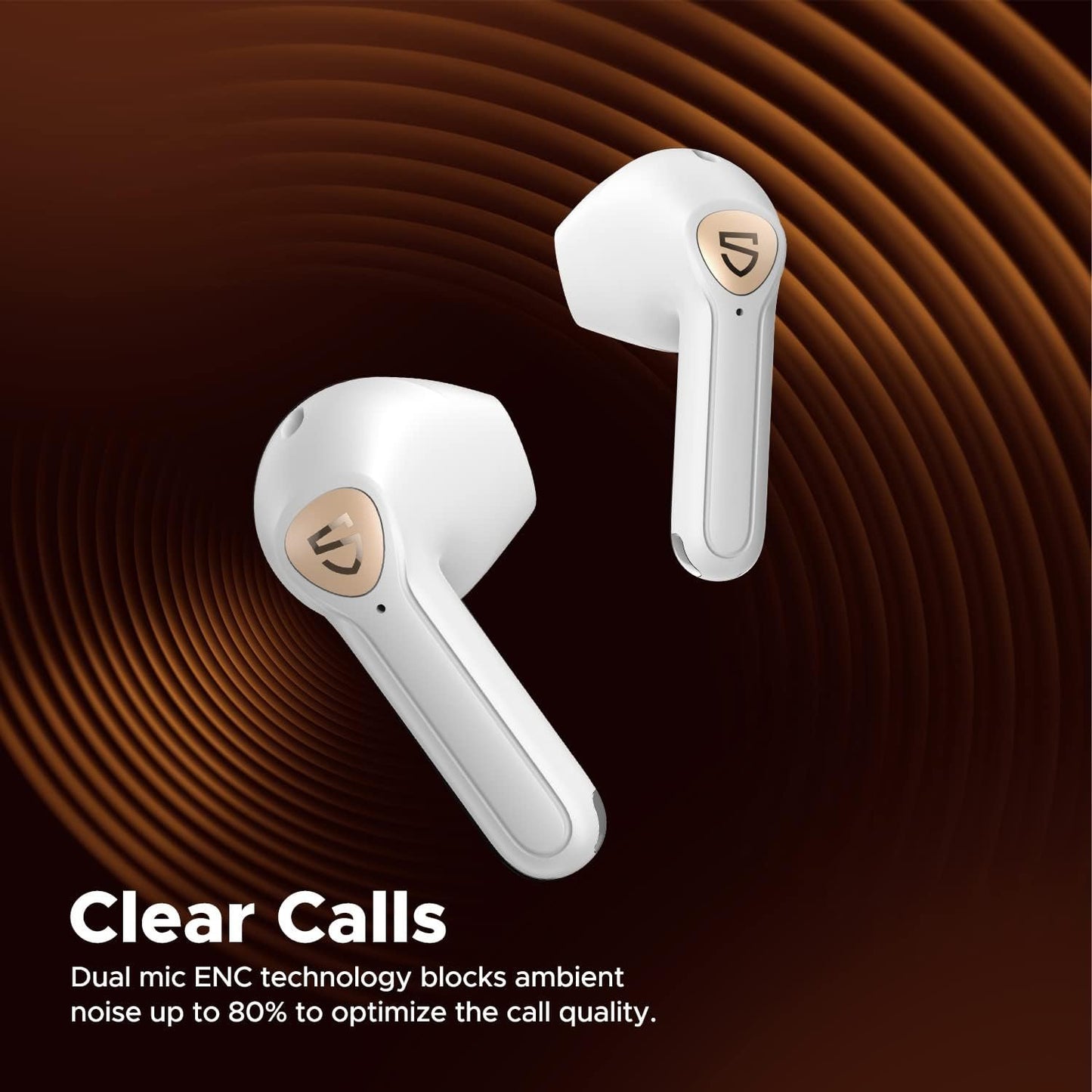 SoundPEATS Wireless Earbuds with Hi-Res Audio, Air3 Deluxe HS Semi in-Ear Headphones with LDAC, ENC Clear Call, APP Control, 14.2mm Large Driver, Game Mode, in-Ear Detection, Total 20H (White)