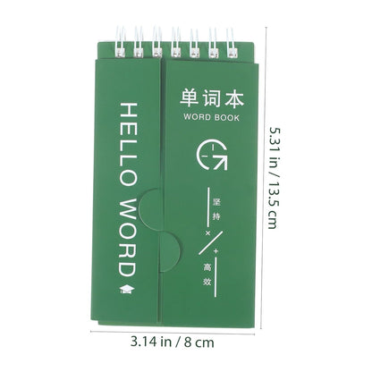 STOBOK English Words Language Vocabulary Notepads 3pcs Writing Reciting Book Planner Students Stationery Writing Notepad Students Notepad
