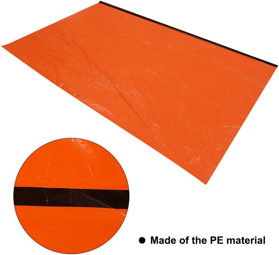 Thermal,Highly Reflective,Waterproof Survival Tent, Reflects Most Body Heat, Emergency, Wildness Activities, Made of PE Material, Orange