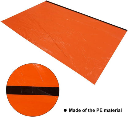 Thermal,Highly Reflective,Waterproof Survival Tent, Reflects Most Body Heat, Emergency, Wildness Activities, Made of PE Material, Orange
