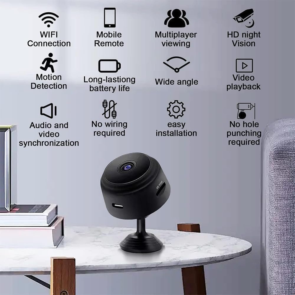Spy Focus Magnetic Mini Security Camera Outdoor, 2024 New Mini Security Camera, 1080p Hd Wireless Magnetic Security Camera, Pet Monitor, Nanny Cam Wireless Camera for Home Office Security (2Pcs)