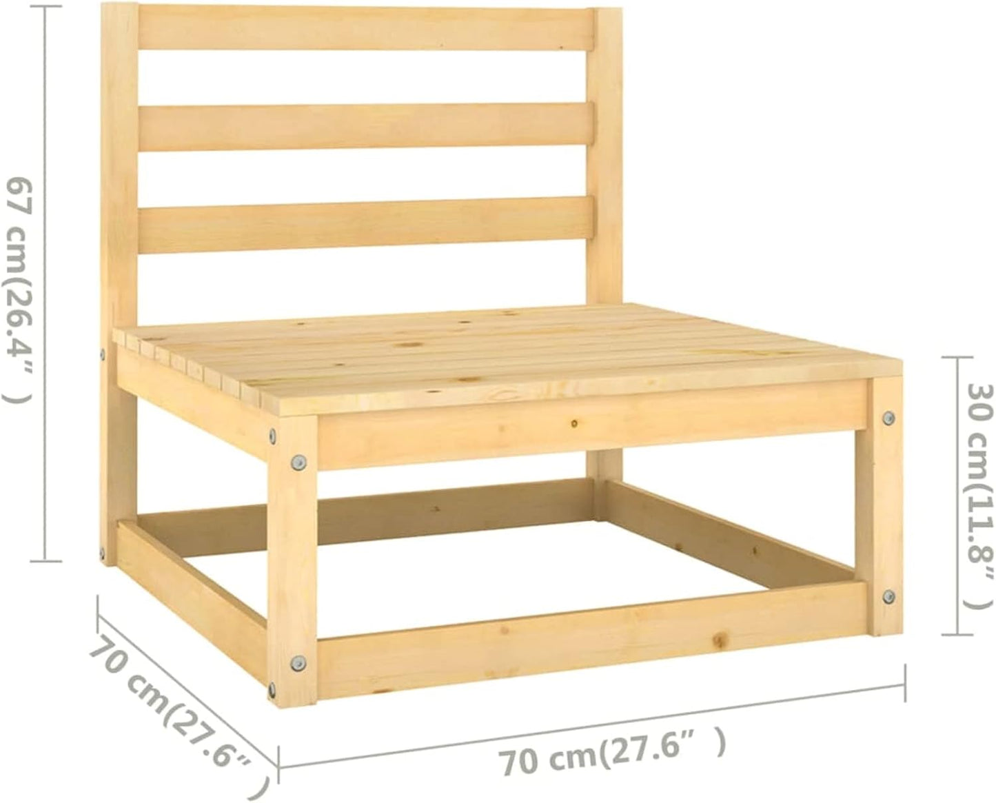 Homgoday Set Salotto Giardino 12pz Cuscini Antracite Legno Massello Pino, Salotto da Giardino Salottino, Lettini Prendisole, Divano Letto Mobili, Lettini da Giardino per Balcone Esterno