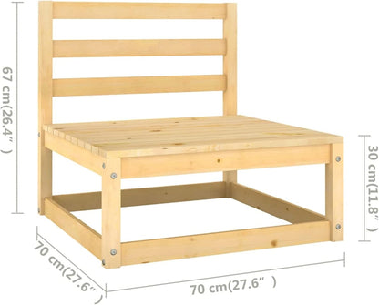 Homgoday Set Salotto Giardino 12pz Cuscini Antracite Legno Massello Pino, Salotto da Giardino Salottino, Lettini Prendisole, Divano Letto Mobili, Lettini da Giardino per Balcone Esterno