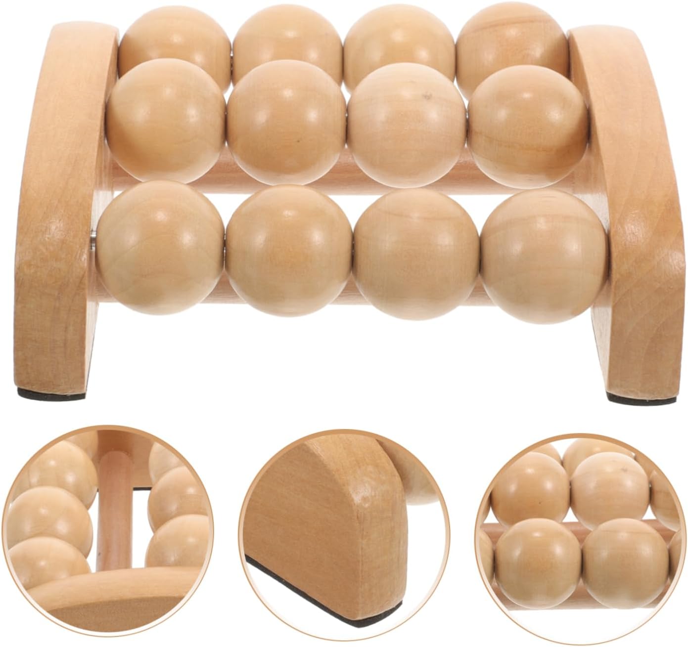 PACKOVE 4 Pezzi massaggiatore massaggiante massaggio schiuma rulli muscoli Collo circolazione Massager a portata di mano per terapia del legno Di legno
