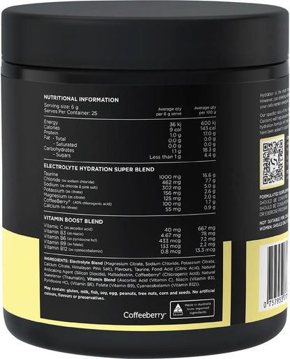 SWITCH NUTRITION Hydrate Electrolytes No Added Sugar Lemon Lime 150g