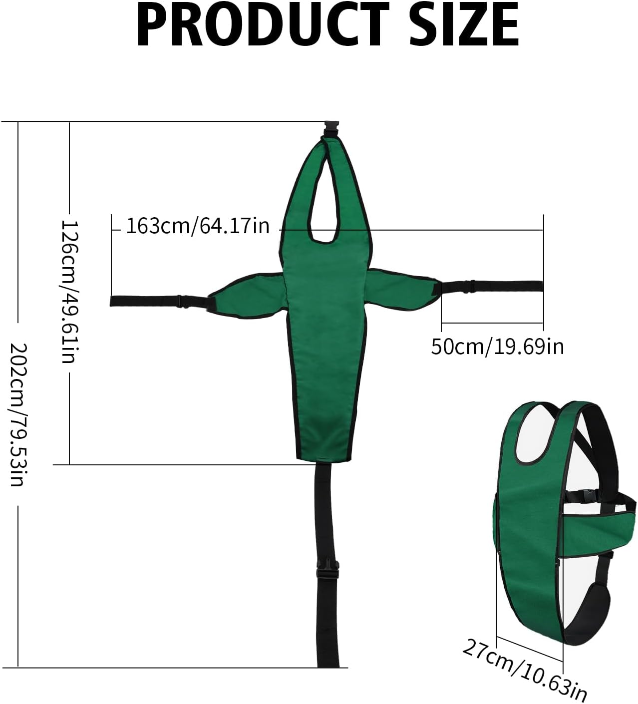 YIBEICO Wheelchair Seat Belts Adjustable Shoulder Straps, Wheelchair Seat Belts for The Elderly, Patients (Green)