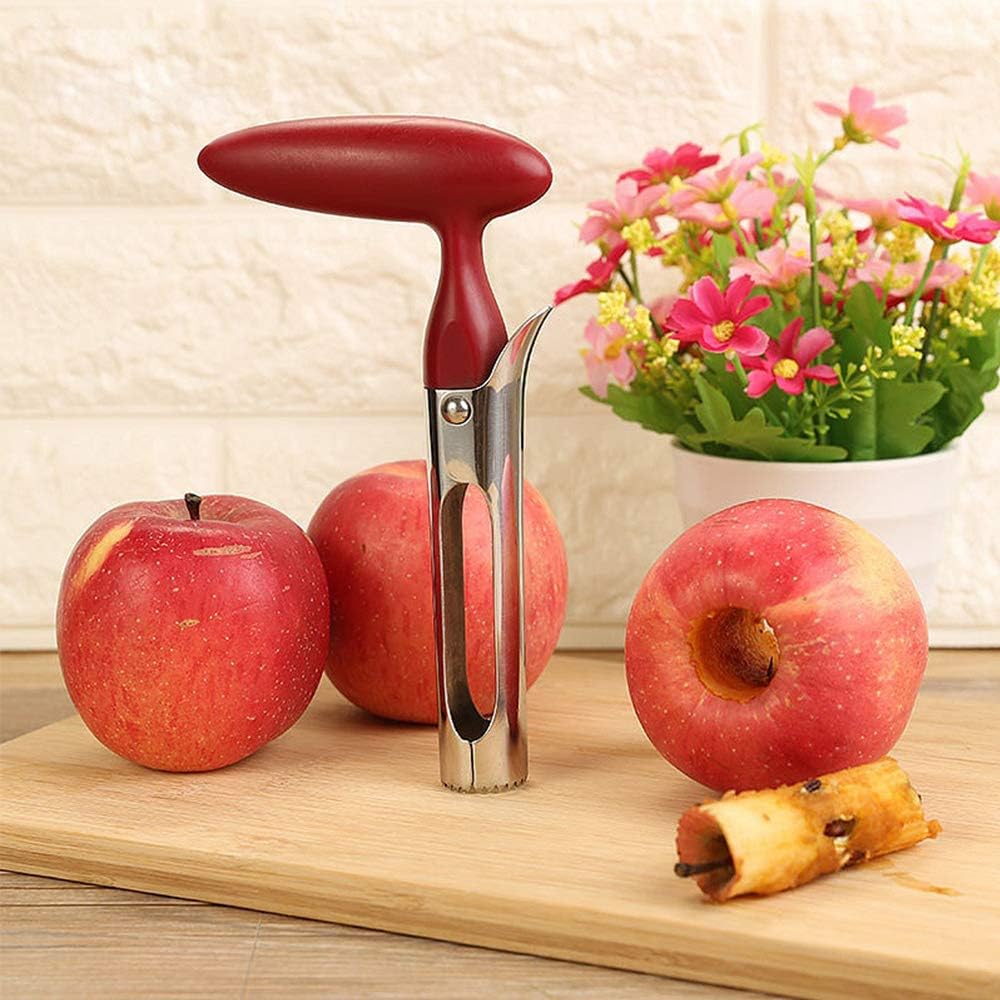 AKIRO Apple Corer, Stainless Steel Kitchen Gadget Tool Fruit Seeder Core Remover Fruit Vegetable Tools Apple Pear Corer Easy Twist Fruits Tools Core Seed Remover