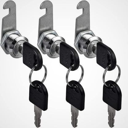 KUYEFGF Cabinets General Tubular Cam Lock Set,5/8 Inch Tumbler Cam Lock,Alike Keyed,3/4 Inch Cylinder,Removable Key Mailbox Tool Box Replacement Lock 16 mm Campers Vans Key Box Lock