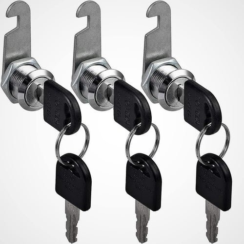 KUYEFGF Cabinets General Tubular Cam Lock Set,5/8 Inch Tumbler Cam Lock,Alike Keyed,3/4 Inch Cylinder,Removable Key Mailbox Tool Box Replacement Lock 16 mm Campers Vans Key Box Lock