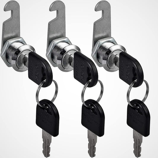 KUYEFGF Cabinets General Tubular Cam Lock Set,5/8 Inch Tumbler Cam Lock,Alike Keyed,3/4 Inch Cylinder,Removable Key Mailbox Tool Box Replacement Lock 16 mm Campers Vans Key Box Lock