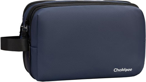 Chakipee Toiletry Bag for Men, Travel Toiletries Organizer Dopp Kit Waterproof Shaving Bag for Toiletry Accessories, Lightweight Cosmetic Bags with Zippers, Bathroom Essentials (Blue)