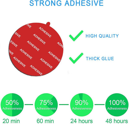 4 Pack 2.76"(70mm) Very High Bond Sticky Adhesive Replacement,Circle Double Sided Pads Gule for Dashboard/Windshield Suction Cup Phone Holder Car DVR Home Suction Hooks GPS Navigation