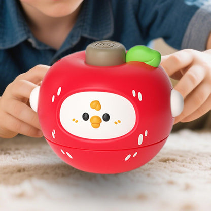 Nuytghr Rotating Top, Cartoon Fruit, 6.5x5.8x5.3cm, Learning Toy, Educational Play, Balance Game, ABS, Lightweight Build, Preschool Classroom, for Home School Activity Use