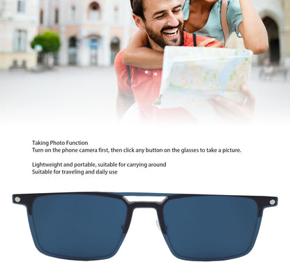 AI Translation Smart Glasses, 100+ Languages Real Time Video, BT5.3 Polarized Wearable Tech with Touch Control,AI Smart Glasses for Travel Business