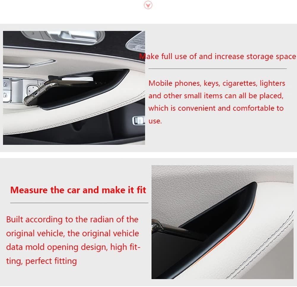 CUCHIYUN Front Row Door Side Organizer Storage Box Compatible with Mercedes-Benz 2022 GLE W167 Accessories 2022 2021 2020, Interior Accessories Insert Door Handle Tray