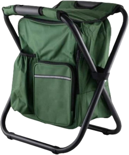 Cywaai Backpack Cooler Chair, Portable Backpack Seat, Folding Portable Seat, Large Capacity Bag, Outdoor Camping Stool Travel, Beach, Hiking, Picnic, Hunting, Fishing Gear(Green)