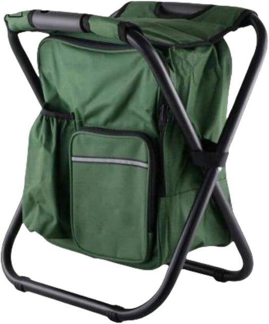 Cywaai Backpack Cooler Chair, Portable Backpack Seat, Folding Portable Seat, Large Capacity Bag, Outdoor Camping Stool Travel, Beach, Hiking, Picnic, Hunting, Fishing Gear(Green)