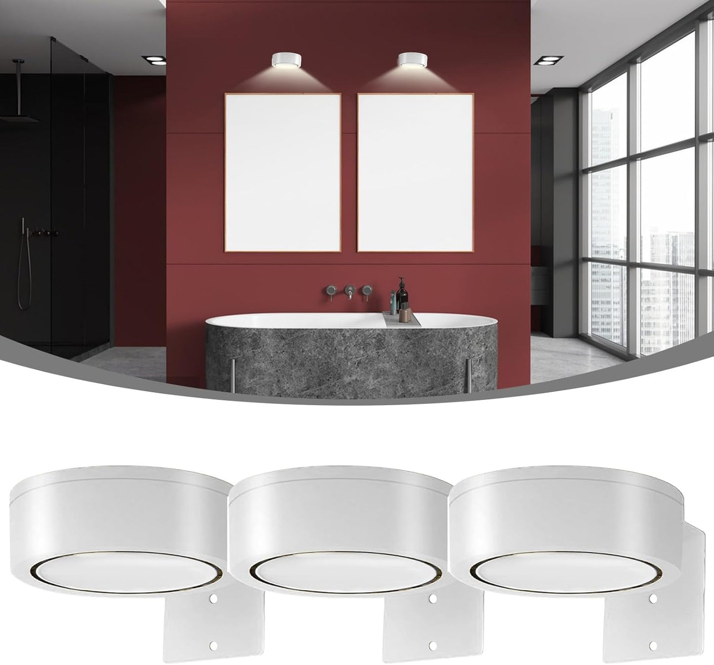 Frame Lights for Wall, Smart Control Wireless Battery Operated Wall Lights with Timer and Adjustable Brightness, Versatile Art Lighting for Home, Living Room, Bedroom, Dining Room, and Decor