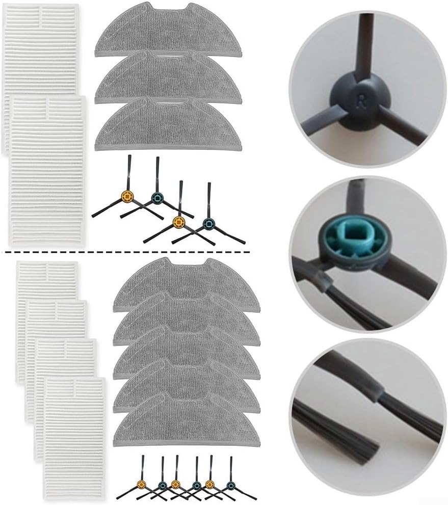 Per Eureka E20 Plus Essential Cleaning Accessories Pack include filtri affidabili, panni morbidi e spazzole laterali funzionali (B)