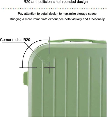 LANAZU Wheeled Suitcases Portable Luggage Large Capacity Luggage Hard Suitcases Safety Combination Lock Hand Luggage (Yellow), yellow