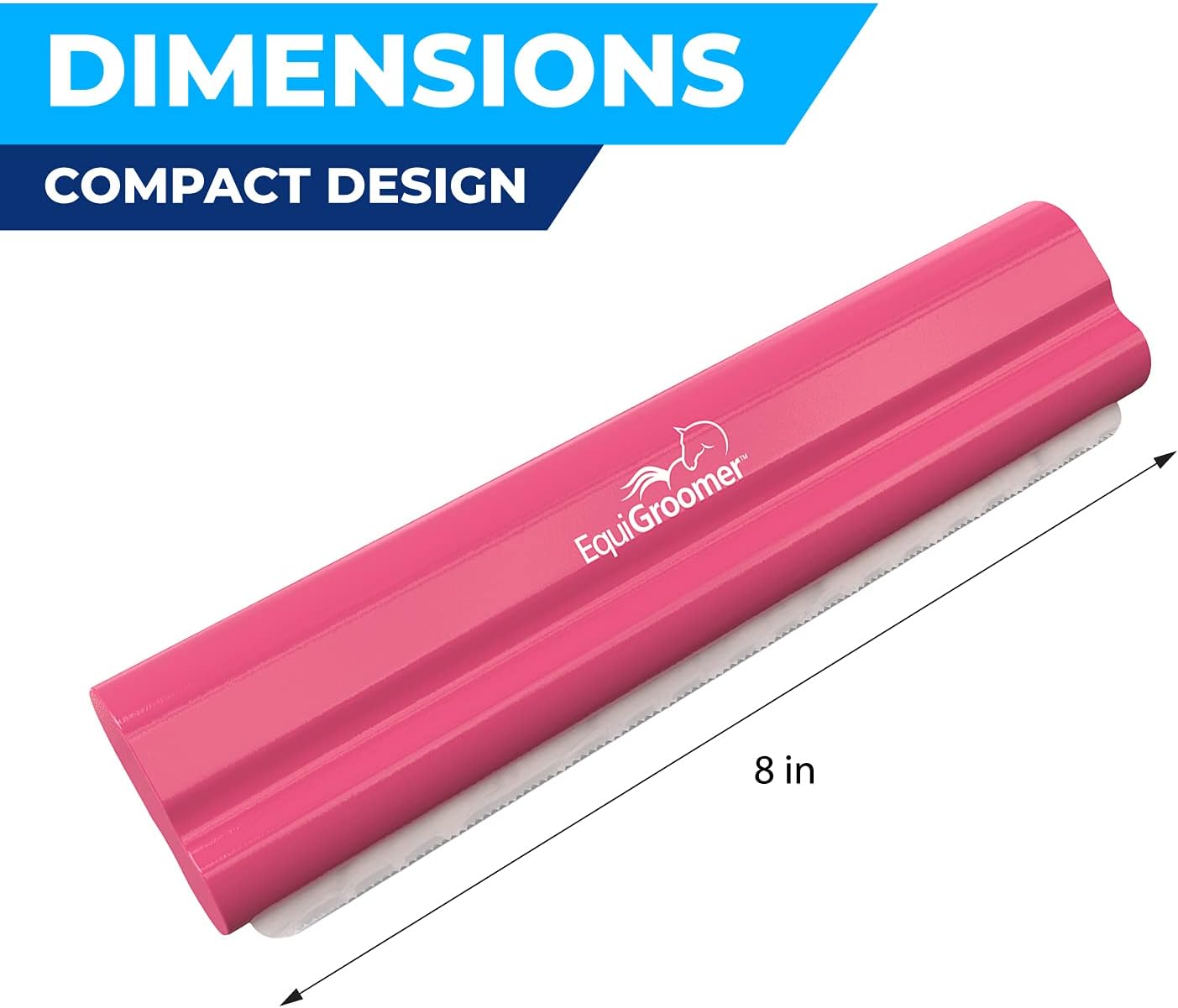 EquiGroomer Large 9" Shedding/Grooming Tool for Horses (Pink)