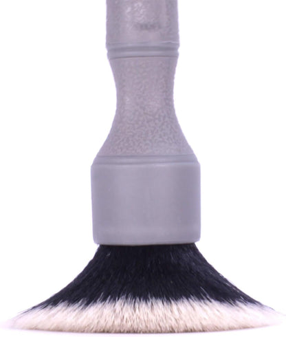 Detail Factory - TriGrip Ultra-Soft Detailing Brush Set - Scratch-Free Cleaning for Exterior, Interior Panels, Emblems, Badges, Gauges, Infotainment Screen - Grey