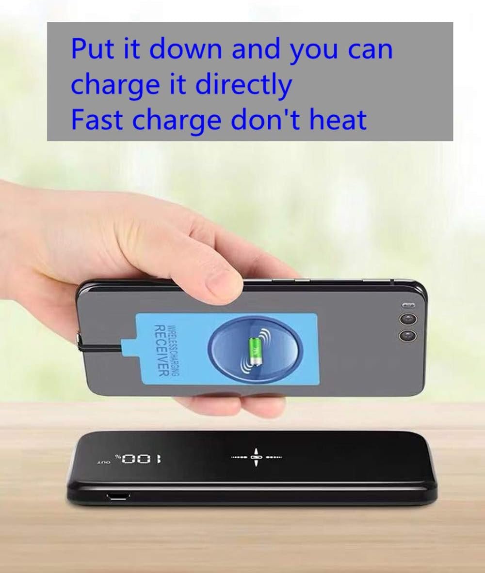 AISHEMI Wireless Charging Receiver Adapter with Fast Smart Microchip Technology for Samsung LG Huawei Sony Motorola Xiaomi Alcatel All Android Device USB Type-C