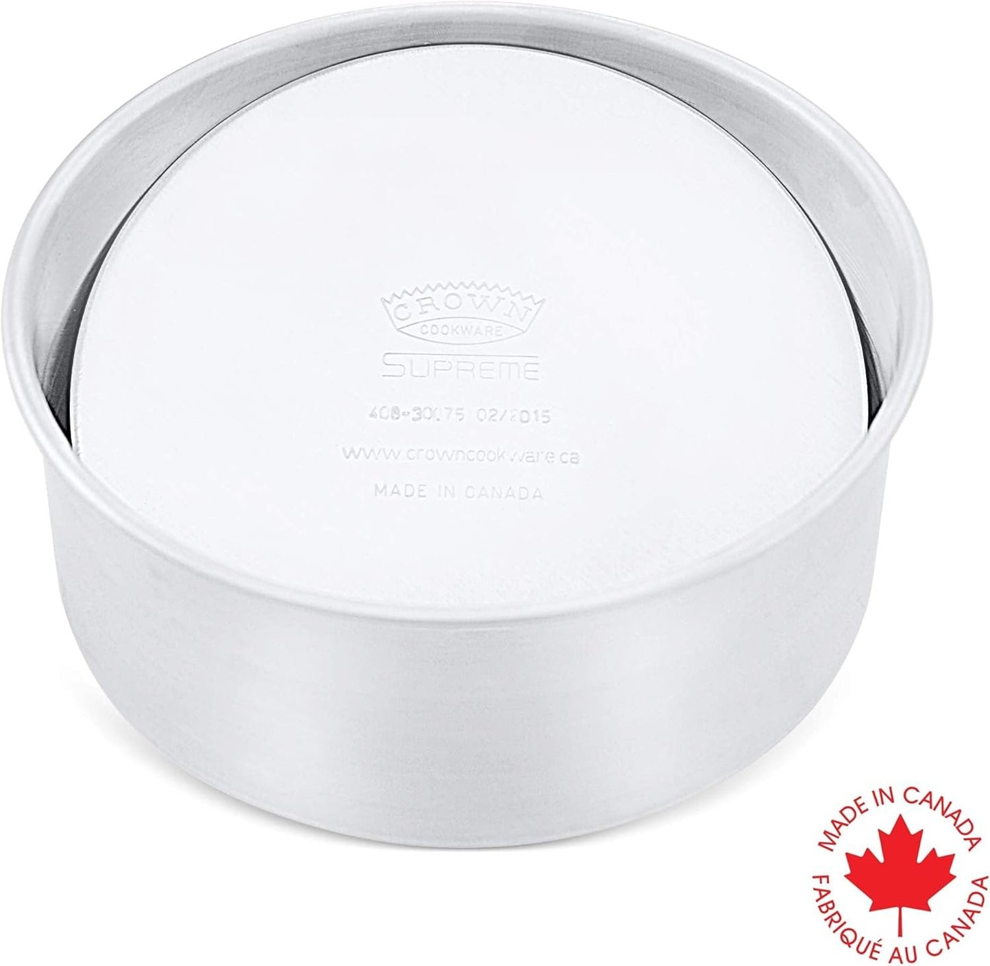 Crown Cheesecake Pan 7 Inch, 3" Deep, Removable Bottom Cake Pan, Heavy Duty, Pure Aluminum, Made in Canada