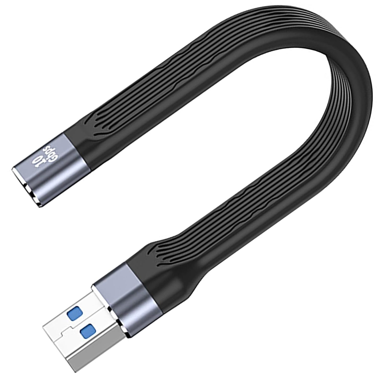 tunghey USB C Female to USB Male Adapter, USB C to USB 3.1 Adapter Cable, 10Gbps USB C Female to USB A Male Adapter Soft Flat Short USB C to USB A Extender Cable (USB Male to USBC Female)