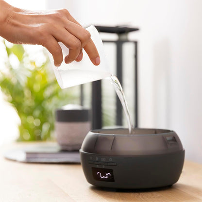Cecotec PureAroma 550 Connected Grey Woody Aroma Diffuser, 500 ml Capacity, LED Display, Speaker, Bluetooth Control, App, 12-Hour Timer, 3 Operating Modes, 30 m2 Range, V1705252