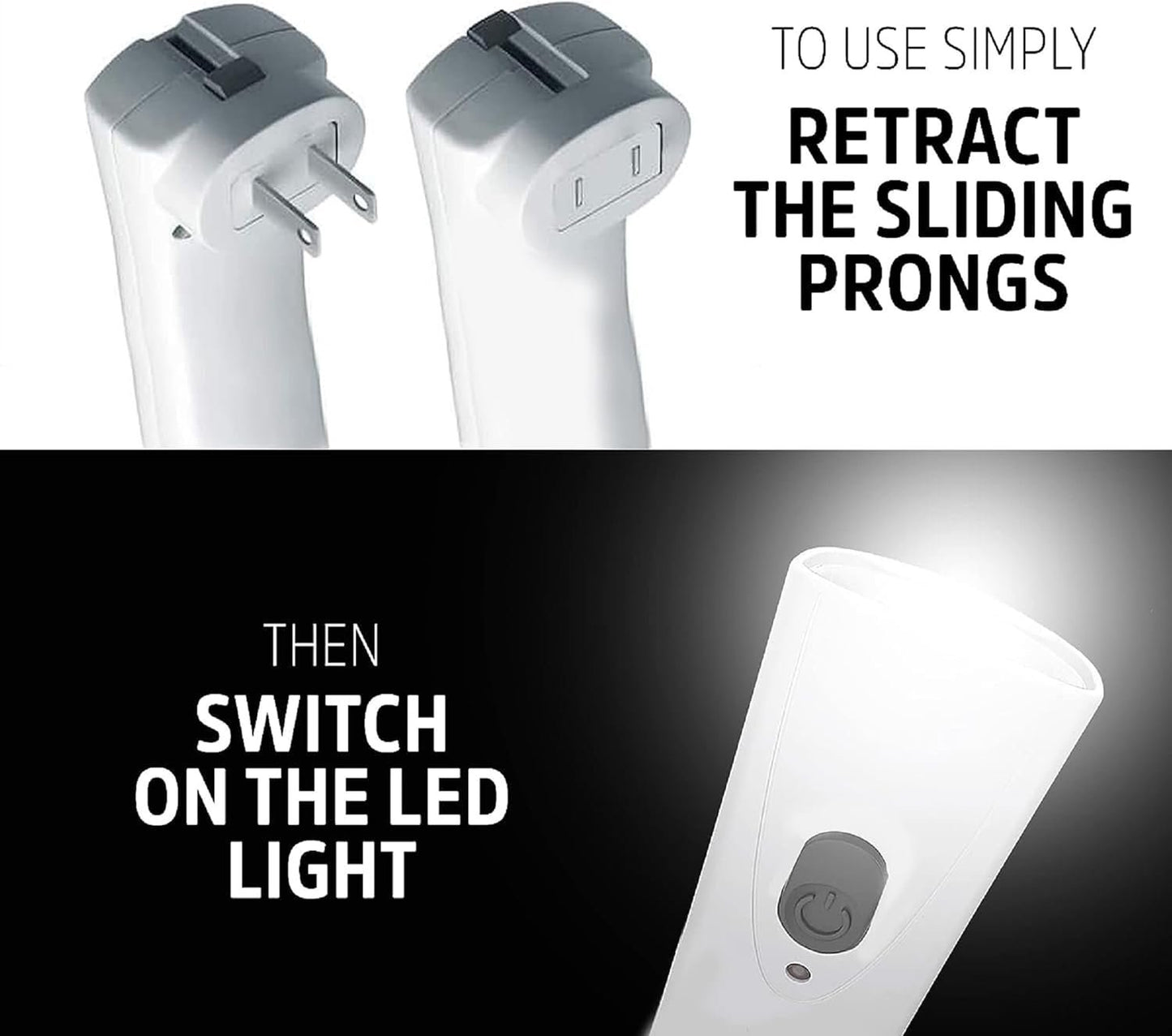 ENERGIZER Compact Rechargeable Emergency LED Flashlight, Plug-in Power Outage Light, Portable Rechargeable Power Failure Flashlights, Great for Hurricane Supplies, Survival Kits, Emergencies